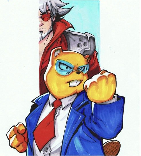 Mr. Beaver in copic markers :) #copic #copicmarkers #copicmarkersciao #series #comic #manga #shonen #sketch