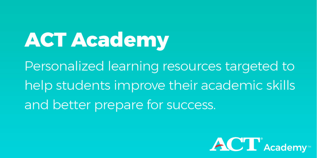 ACTStudent's tweet image. Are you thinking about taking the #ACT soon? Do your best on test day by preparing with #ACTAcademy – a free online learning tool and test practice program designed to help you master the skills you need to improve your ACT scores. Get started: bit.ly/2CEB6Ss