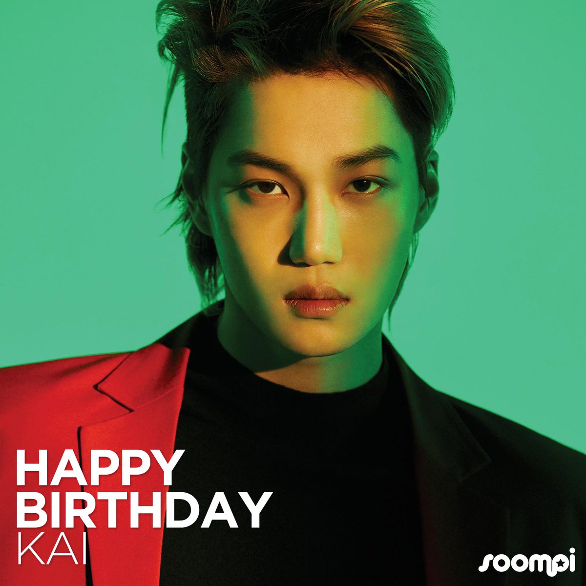 soompi's tweet photo. Happy Birthday to #EXO's Kai! #HappyKaiDay! 🎉 Catch up with him: https://t.co/5EsoRuijiA https://t.co/jbCltTFwFQ