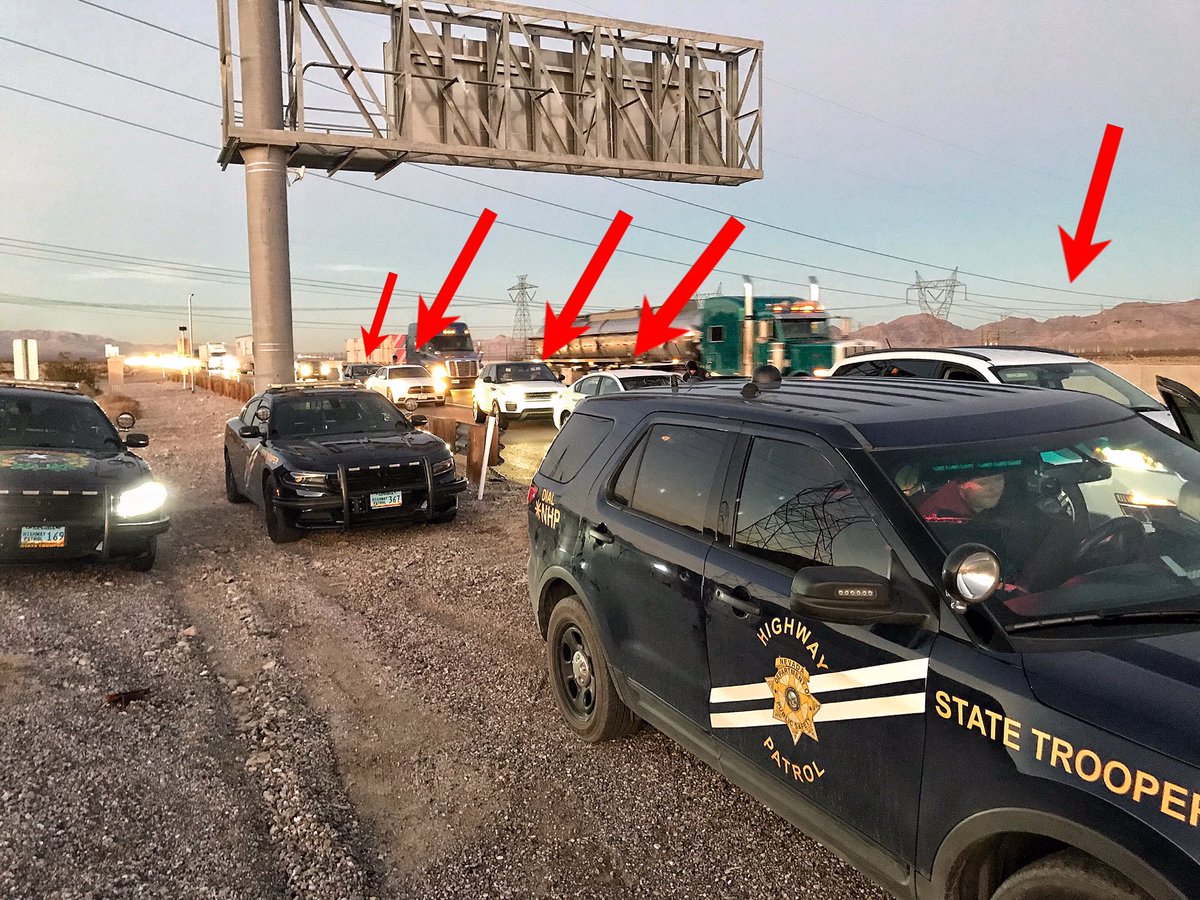 Some drivers down in Primm are using the emergency turn out lanes as a travel lane. They are for emergencies only and must be kept clear. These drivers are all being cited. #notolerancezone #primm #nevada #california #nhpsocomm