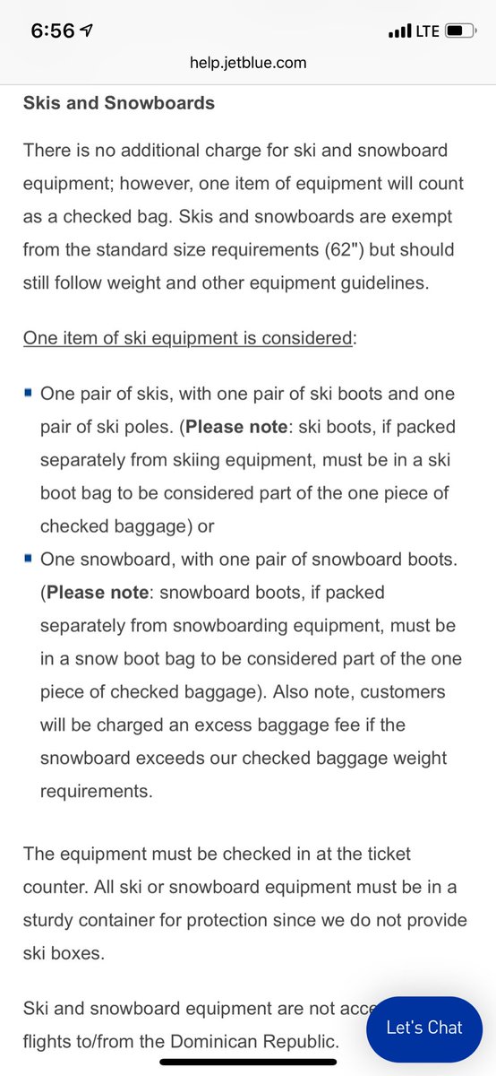 kailingene's tweet photo. Worst flight experience ever @JetBlue policy states one ski/board may be accomp by a bootbag. No specification bootbag cant contain helmet/ski pants. Told @ counter to pay for additional bags; would have packed diff &amp; instead we lugged several bags thru JFK🤯 #upsetloyalcustomer https://t.co/j8QtCIuOAK