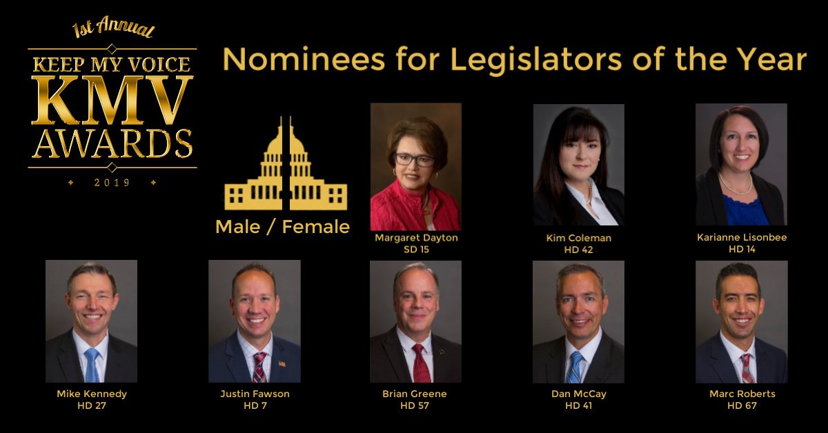 KeepMyVoice's tweet photo. We want to award legislators who supported smaller government, championed fiscal responsibility and fought for liberty in the past year. #KeepMyVoice #UTpol #KMVAwards https://t.co/EbtlrqdYGM