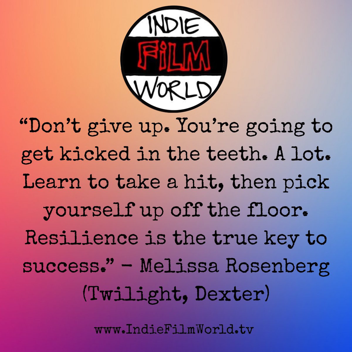 Don’t give up! 💥💪🏽🎬
#resilience #melissarosenberg #twilight #dexter #writer #producer #director #filmmaker #tv #film #movie #show #indiefilm #supportindiefilm #wift #shedirects #beobsessed #empoweringwomen #boba #ifw #quote #inspiration #hardwork #webseries #nevergiveup