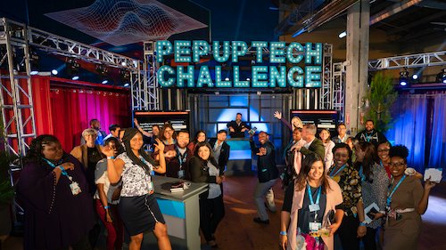 salesforce's tweet image. When we help create real change, we inspire others to inspire others to inspire others . . . How nonprofit @PepUPTech is using its #PlatformForChange to mentor and raise up a new generation of tech leaders: sforce.co/2Qgr38h