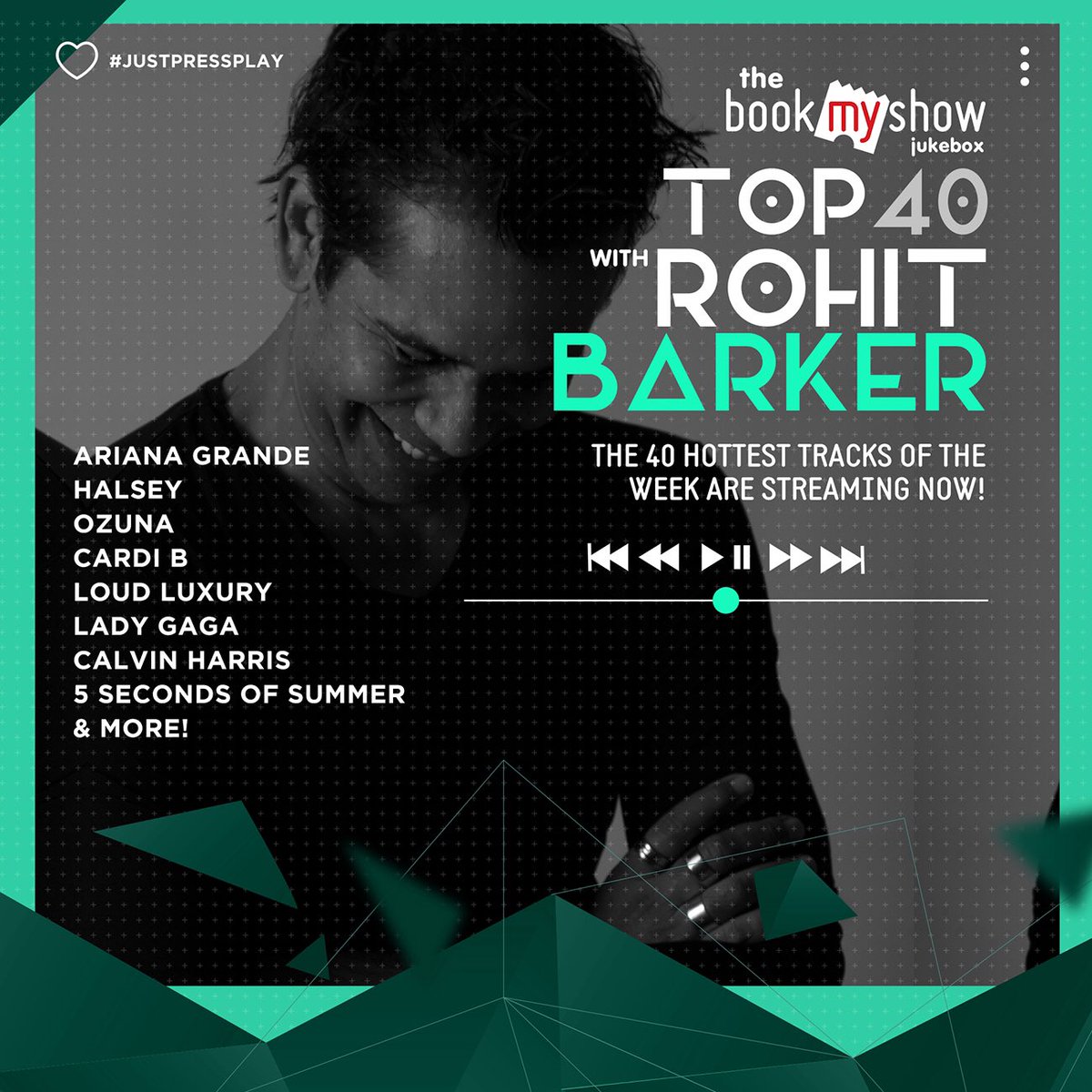 Rohit Barker (@rohitbarker) on Twitter photo Online, On Demand and On right now 😊 This weeks #Top40 is rather tasty !! Head over to your <a href="/bookmyshow/">BookMyShow</a> app, hit the <a href="/BMSJukebox/">BookMyShow Jukebox</a> tab & #JustPressPlay
#Top40 #streaming #ondemand #bookmyshow #rohitbarker #radio Online, On Demand and On right now 😊 This weeks #Top40 is rather tasty !! Head over to your <a href="/bookmyshow/">BookMyShow</a> app, hit the <a href="/BMSJukebox/">BookMyShow Jukebox</a> tab & #JustPressPlay
#Top40 #streaming #ondemand #bookmyshow #rohitbarker #radio