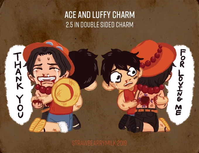 I made this charm immediately after I binge read all of one piece, all my friends hate this but RIP Ace :^( 