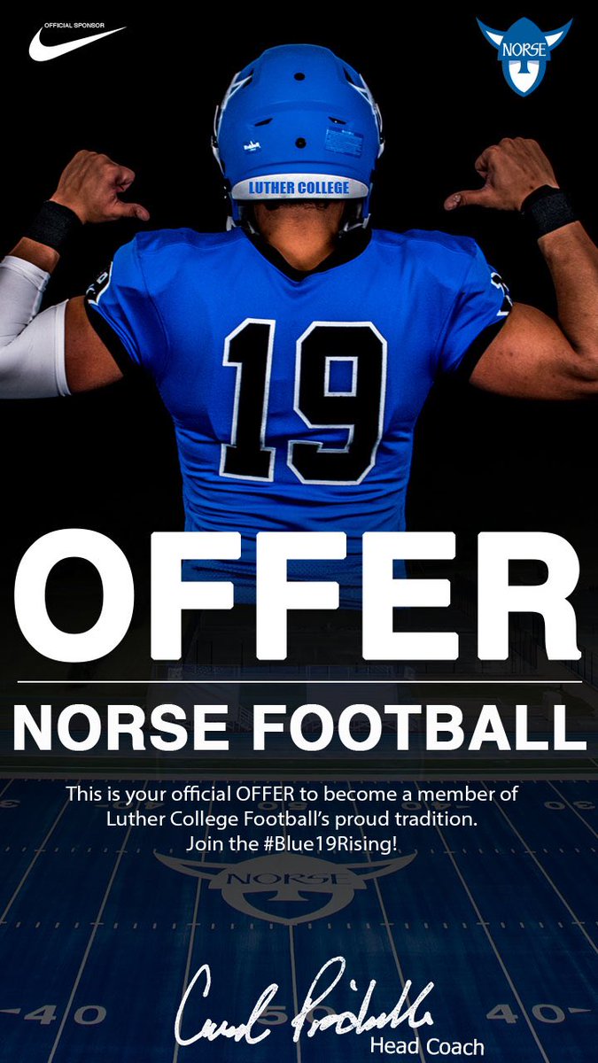 Thank you Luther College for an opportunity to further my academic and athletic career.