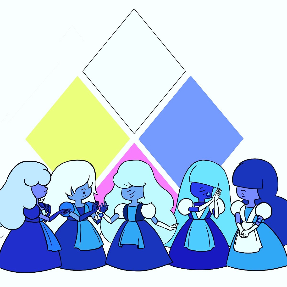 Faust0raul's tweet photo. Uhhh! Por fin, ya conseguí una tableta... He aquí mi primer creación y segundo #fanart de #stevenuniverse 
#zafiro #zafiros #sapphire #sapphires #dibujo #drawing #digitalart #blue https://t.co/wFiPxE9n5j