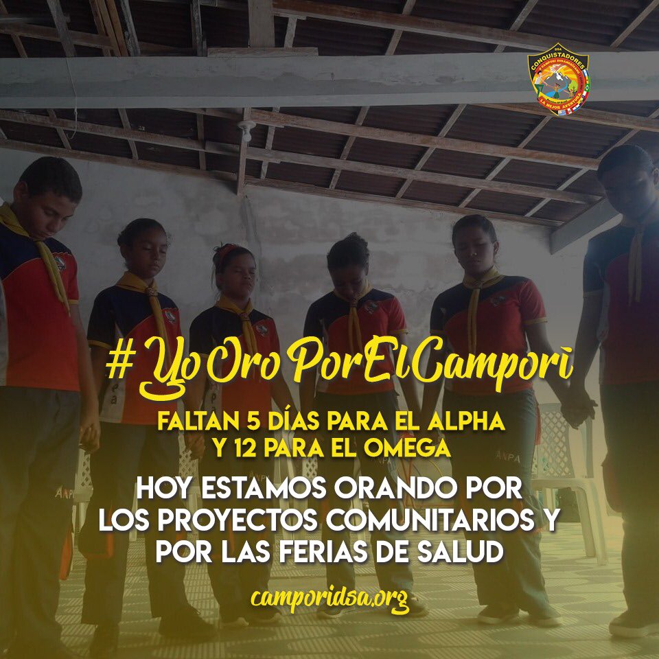 La ciudad de Barretos será impactada por el V Campori DSA con proyectos comunitarios, 6 ferias de salud, distribución de libros, serie de conferencias, compra de terreno p/ la construcción de 1 nueva iglesia.
¿Vamos a orar hoy por estos proyectos comunitarios?
#YoOroPorElCampori