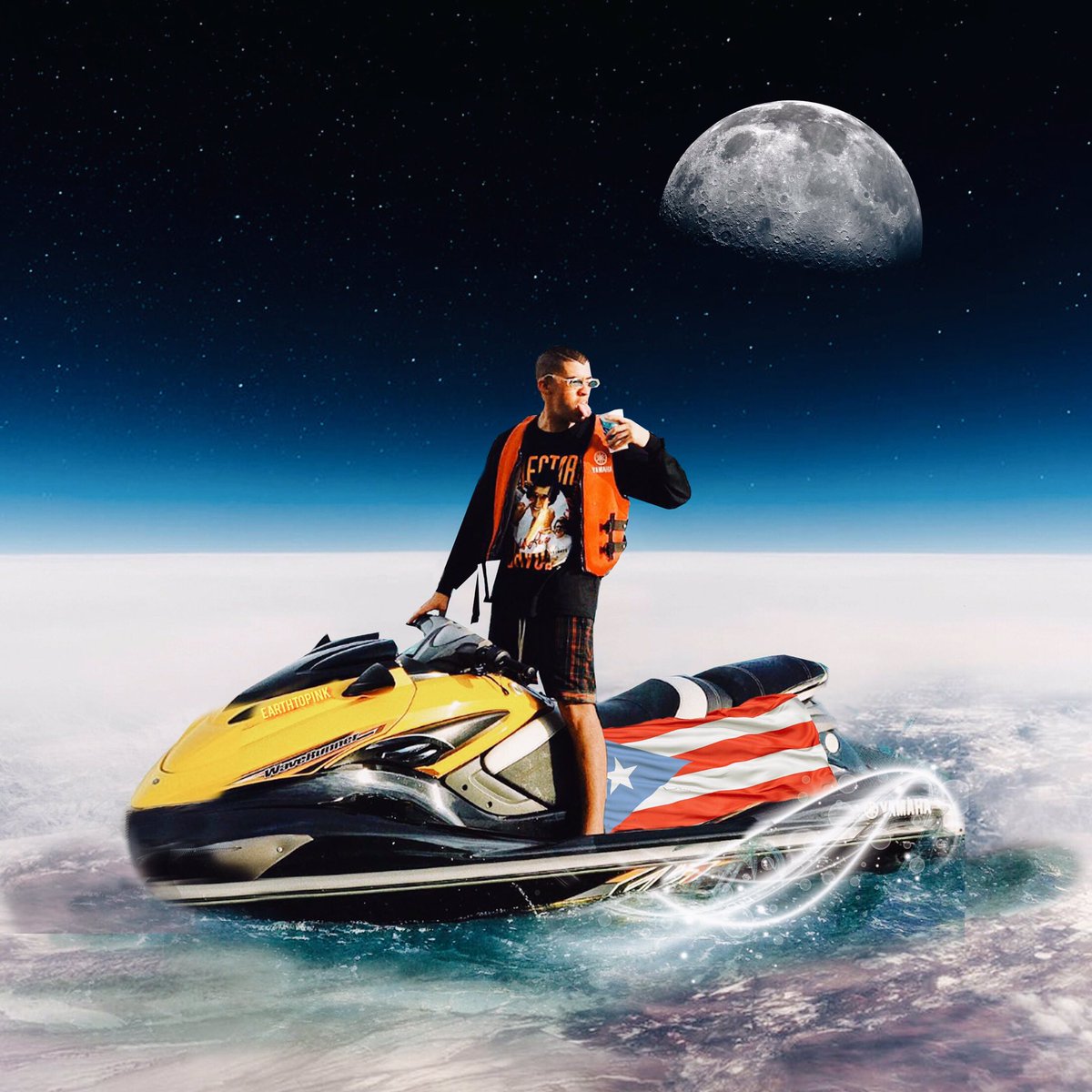 A 200 millas en un jetski🚀 💦@bad_bunnyPR