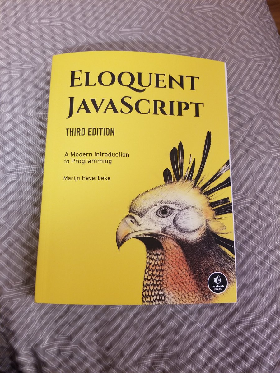 nojardimderosas's tweet image. I *finally* received my copy of #EloquentJavascript by @MarijnJH im the post. Starting another round of #100DaysOfCode tomorrow so it's perfect timing.