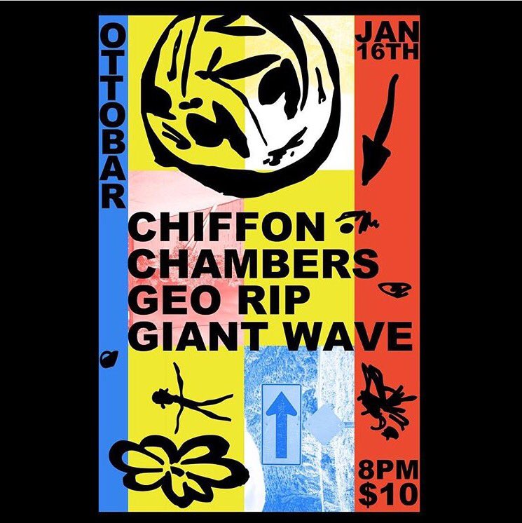 My (Will's) new project Giant Wave plays Ottobar Jan 16th w/ <a href="/chiffonband/">Chiffon</a> Geo Rip + Chambers <a href="/ottobuddy/">ottobar</a> ✌🏼️