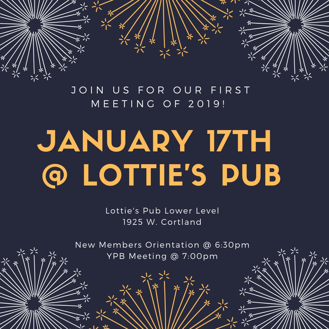Hope to see your at our first meeting in 2019! January 17th, 7pm @ Lottie’s!