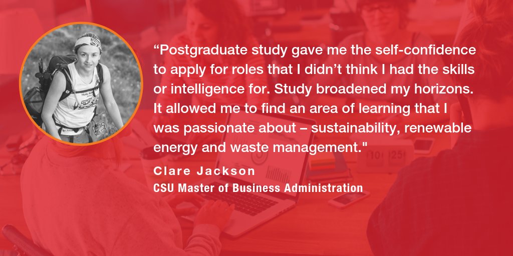 CharlesSturtUni's tweet photo. Postgrad study at #CSU gave Clare the self-confidence to apply for roles she'd always thought were beyond her reach: https://t.co/yonfYvroqk #makeyournextmovecount #CSUStartNow #upskill #career #careerchange #promotion #study #postgraduate https://t.co/q8FnJu0XJE