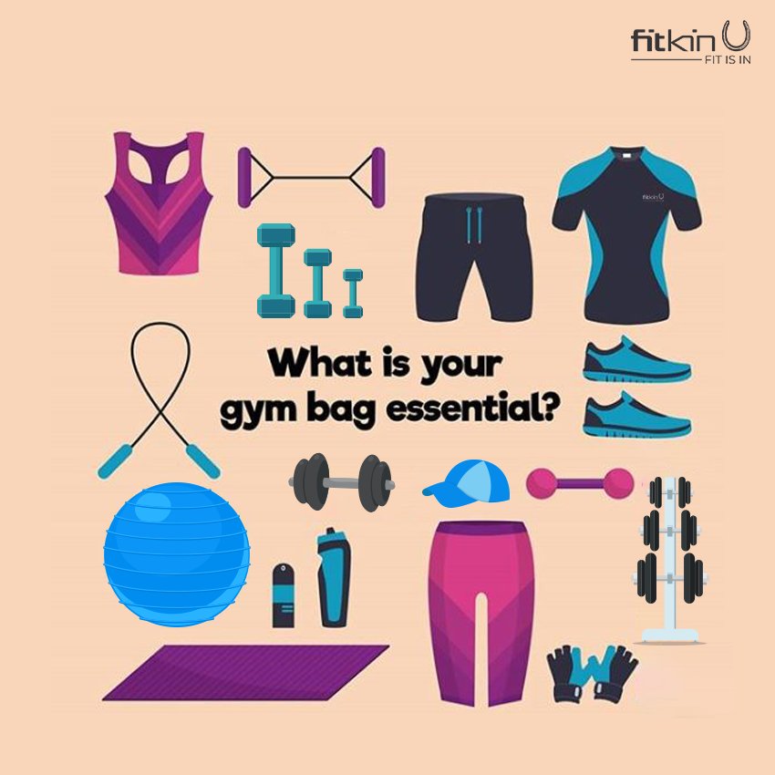 FitkinIndia's tweet photo. Save yourself  the frustration by creating a go-bag with  workout essentials so you'll never have a lame excuse to ditch the sweat sesh again.. 
Tell us what is your gym essential you can't move without..!! Comment down below #Fitness #Gym #GymEssential #GymBag #Fitkin #FitIsIn https://t.co/ByW6nE2bJM