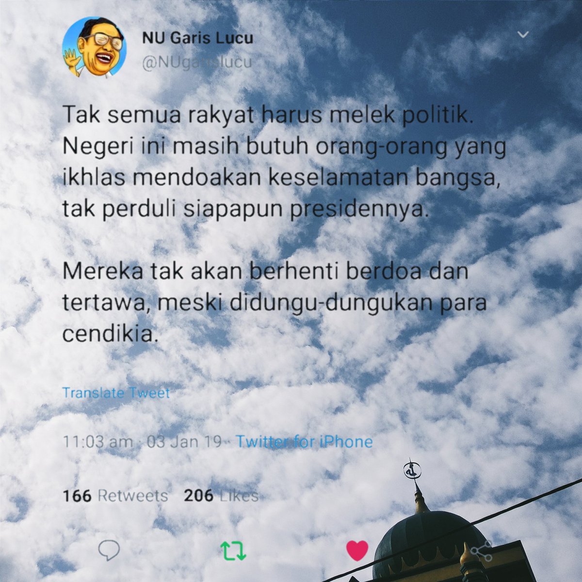 Nu Garis Lucu On Twitter Tak Semua Rakyat Harus Melek Politik