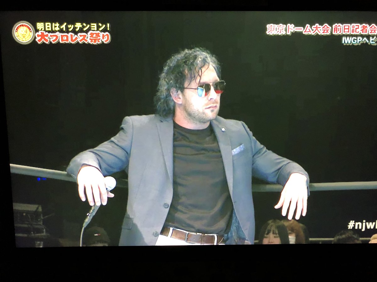 Send him #BackAndToTheLeft Kenny! @KennyOmegamanX #NJWK13 #WrestleKingdom13 #NJPW #AEW #BulletClub #FinishHim