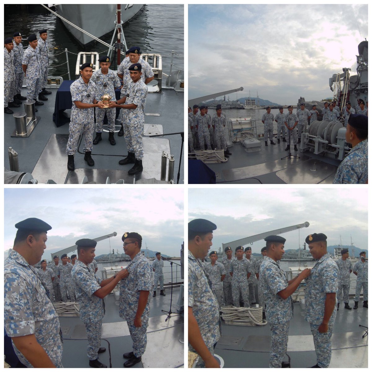 KD LEDANG MHC-13 (@kdledang_rmn) on Twitter photo Clearance Diving Officer handing over and ship company rank promotions ceremony. Congratulation guys.
<a href="/tldm_rasmi/">Royal Malaysian Navy</a>
<a href="/reza_azeranil63/">reza</a>
<a href="/MPA_Barat/">HQ Western Fleet</a>
<a href="/rusliramli544/">VAdm Rusli Ramli</a>
<a href="/adisudin/">adi azlihisyam</a>
#NavyNews
#Kebanggaan Clearance Diving Officer handing over and ship company rank promotions ceremony. Congratulation guys.
<a href="/tldm_rasmi/">Royal Malaysian Navy</a>
<a href="/reza_azeranil63/">reza</a>
<a href="/MPA_Barat/">HQ Western Fleet</a>
<a href="/rusliramli544/">VAdm Rusli Ramli</a>
<a href="/adisudin/">adi azlihisyam</a>
#NavyNews
#Kebanggaan