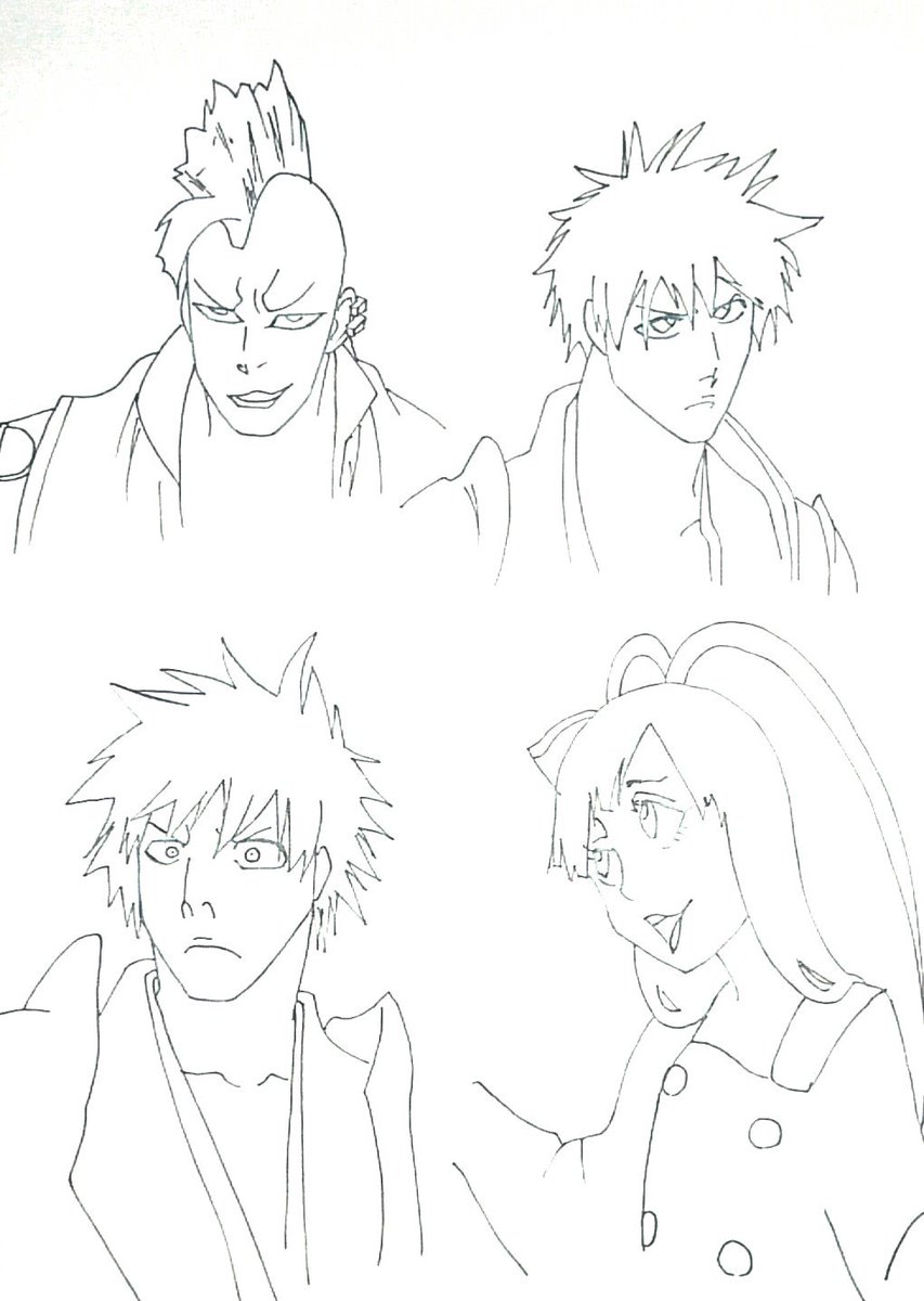 BLEACHの模写練習その3,4!!!! 