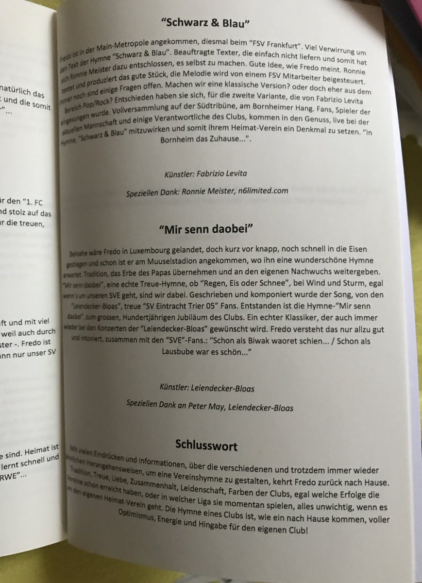 ForsterPhilipp2's tweet image. Spezielles Geschenk für Fussballfans
  «Deutsche Fussballclub Hymnen» jetzt als SOFORTDOWNLOAD + TASCHENBUCH erhältlich:
  fredo.easyname.website