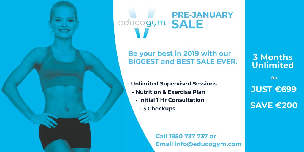 educogym's tweet photo. Kickstart your fitness resolutions with #Educogym Biggest Sale ever. Hurry Up! Our Pre-January sale ends 31 December.
#educogymoffers #fitnessgyms #christmasoffers #yearendsales #fitnessdeals #educogymnaas #educogymdocklands #educogymdundrum #educogymblackrock #newyearresolutions https://t.co/cP0ugw8IXb
