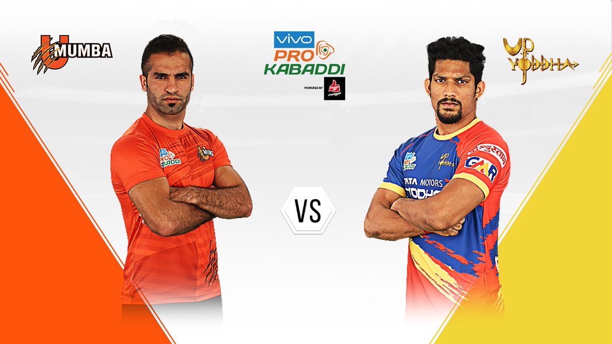 ProKabaddi's tweet photo. One team will fight for Zone A's top spot while the other for the all-important #VivoProKabaddi Playoffs spot from Zone B! Can @UpYoddha overcome @U_Mumba's challenge?

Read more about the encounter here: https://t.co/H4h1pPTXOG https://t.co/iOXxlS813Q