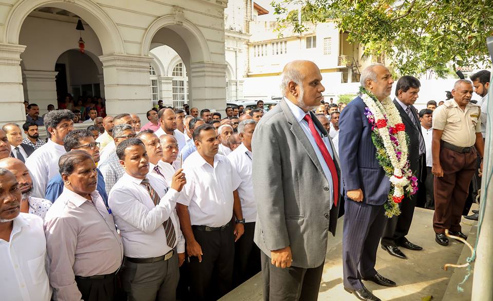 Thanks to the staff and academics including SLMC members, supporters and well wishers present to mark my official first day at the Ministry of Higher Education.Entrusted with an additional portfolio, a long haul and a brief window to achieve goals. Need much cooperation from all.