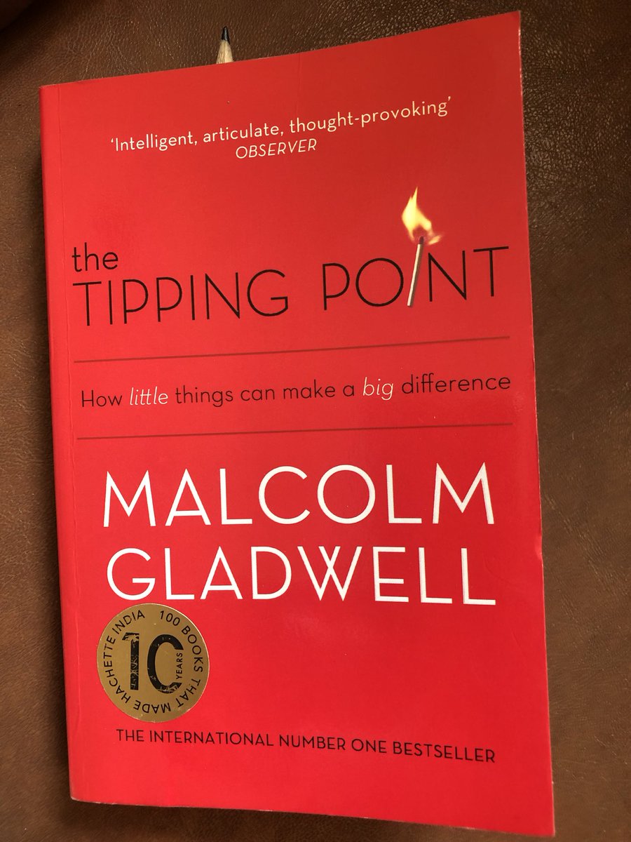 LokeshSpeaks's tweet photo. Boiling point is nothing but the Tipping point for explosion of actions. “
The Tipping Point” debut book by Malcolm Gladwell is extremely relevant for people engaged in #transformation #BookinMyHand #MyBookNotes https://t.co/V5M5zqUb0x
