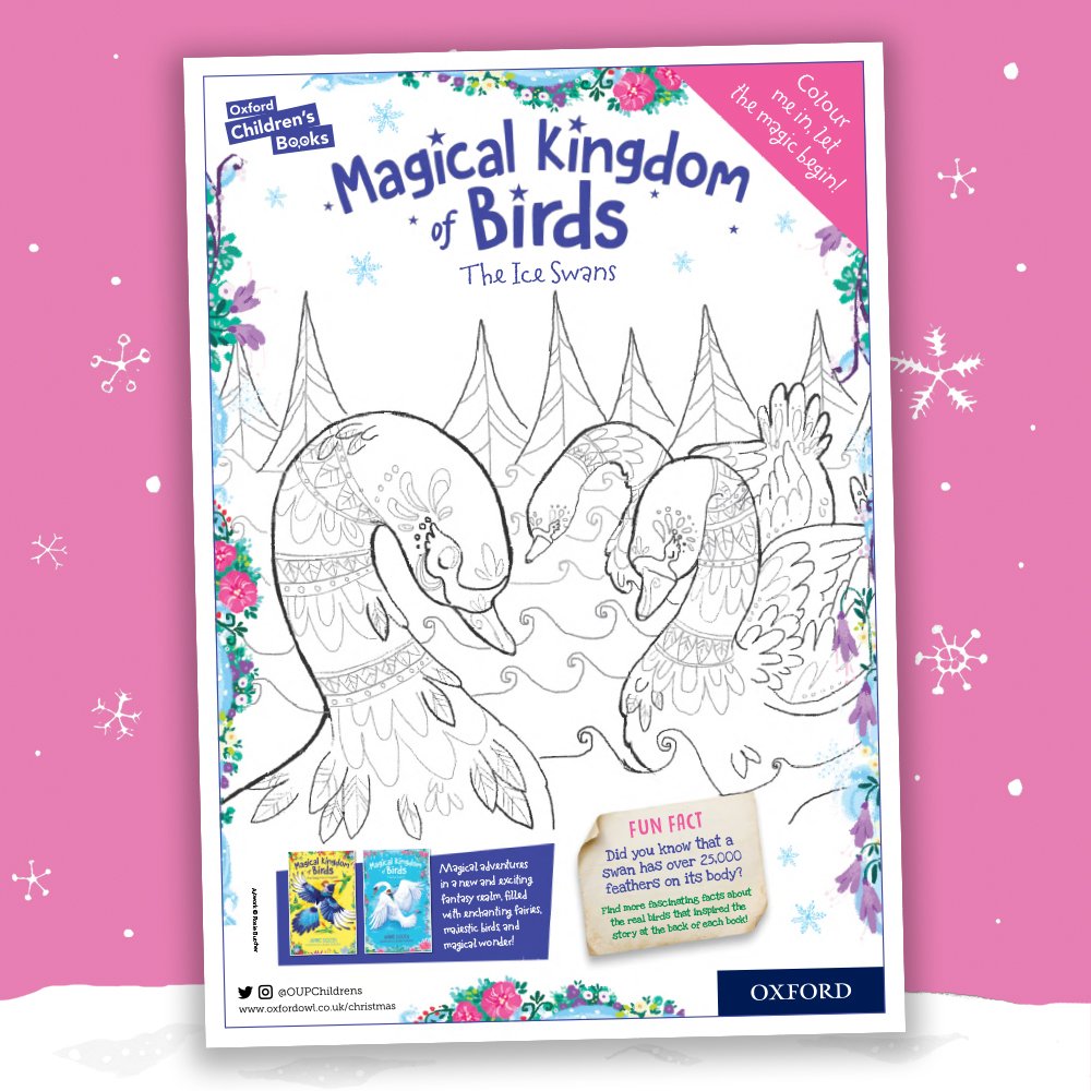 OxfordChildrens's tweet photo. On day 22 of our #OUPChildrensAdvent, we have a lovely wintry colouring challenge from the #MagicalKingdomofBirds by @Bridgeanne and @Scrimmle. Download the free activity sheet here: https://t.co/rKZKWbdq7B https://t.co/XykhvEivtn