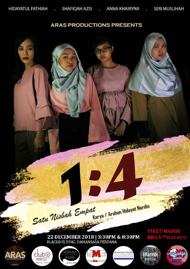 ACARA MINGGU INI

#SatuNisbahEmpat oleh ARAS Production

22 Disember | Blackbox DPAC, Damansara Perdana | 3.30pm &amp; 8.30pm | RM15

#WeyJomAh