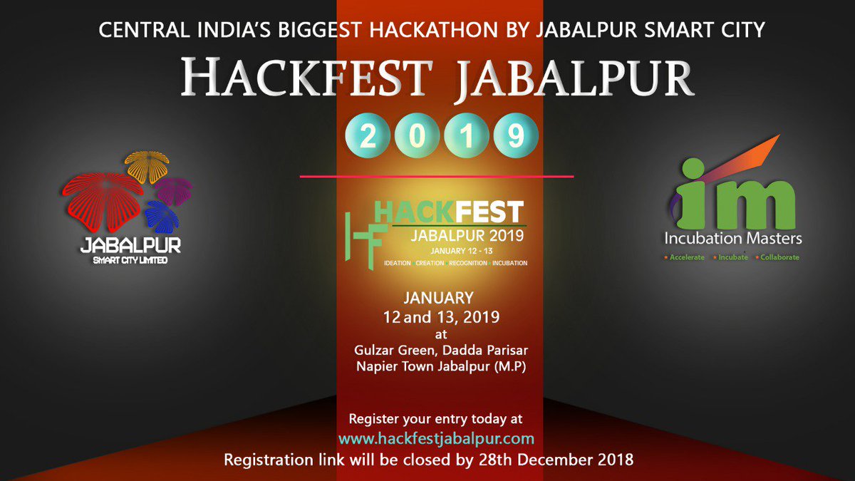 fest_hack's tweet photo. Nationwide hunt for Innovators and Entrepreneurs (Both Tech and Non-Tech)!
Central India's biggest #Hackathon Event "HackFest Jabalpur". Join the fun on 12 and 13 Jan. Reg. link - https://t.co/WKbVTcTuIs 
@IncubationMS @jmcjabalpur @500Startups @startupindia @HackathonLovers https://t.co/K3o3luqJEH