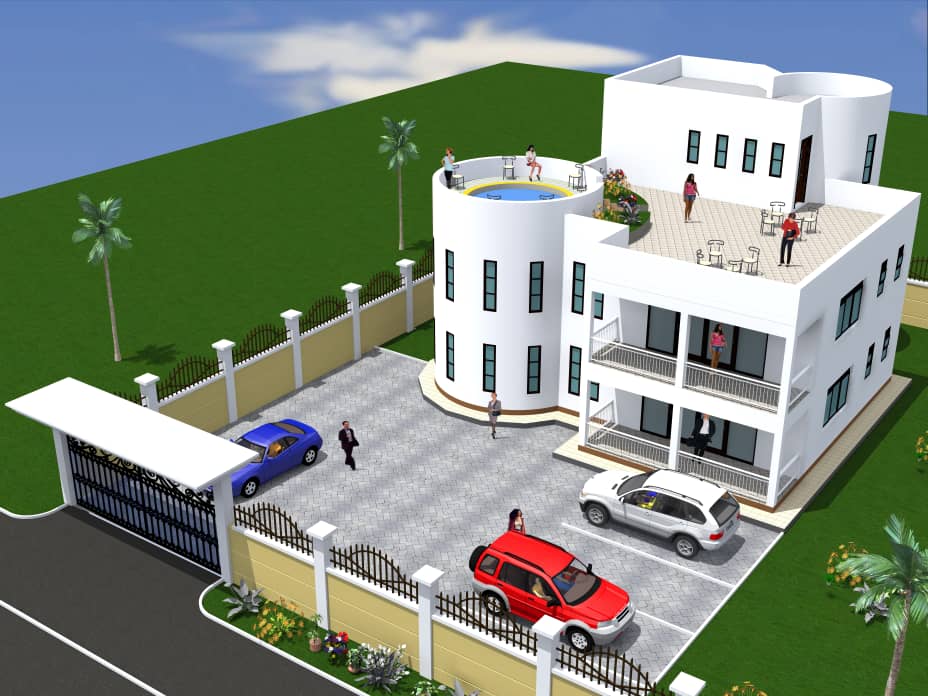structureshub's tweet photo. We are committed to delivering high quality projects and innovate design solutions. This is a 5 bedroomed residence,with a flat roof and a swimming pool on top.

Call: 0750-768-066 Whats App: 0782-877-103 https://t.co/d5bpz6zPjW