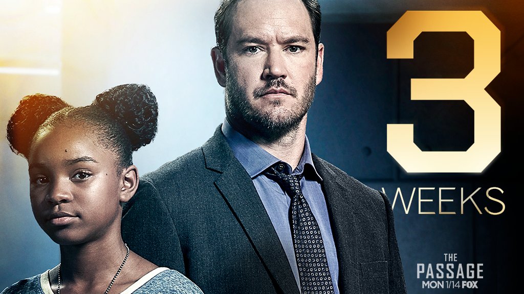 ThePassageTV's tweet photo. 21 Days 🧟‍♂️ #ThePassage 🧟‍♀️ 

Tune in January 14 at 9/8c on @FOXTV. https://t.co/qvIkWv98Uy