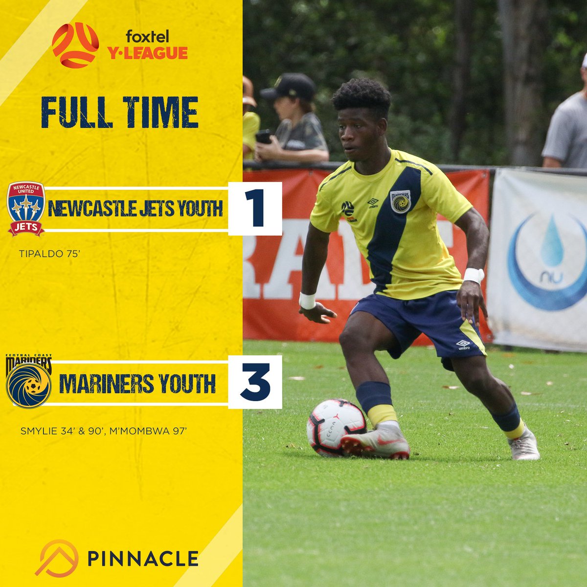 CCMariners's tweet photo. Congrats to our #YLeague boys who have downed the Jets Youth 3-1 in Newcastle thanks to two late strikes!

Our attention now turns to the #F3Derby at @CCStadium. Kick-off on Sunday is 5pm &amp; Family Tickets are just $40! https://t.co/uQjFuzo88z