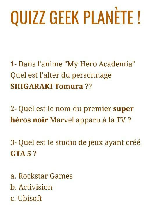 CorpNakama's tweet photo. [#GP_QUIZZ 2]

Gagnez un ticket d'entrée pour l'événement #GEEK_PLANETE en répondant aux questions.
Les deux vainqueurs seront tirés au sort parmi ceux qui auront rempli toutes les conditions.

#GEEKPLANETE🔥
#29DECEMBRE2018
#EPITECH
#NAKAMACORP https://t.co/gxmL968zIO