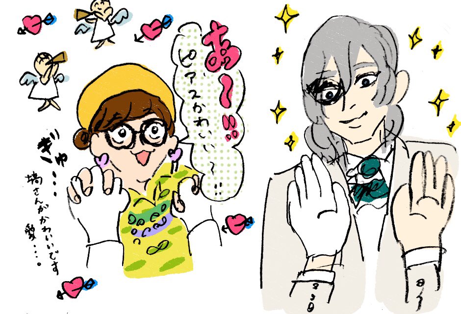 掛け合いがおもしろくてたくさん笑いました。個人的には支配人さんのキャラがだいすきですね…。ストーリーの展開ではコロナとファントムの関係性に一番ぐっときて、ハンカチ握りしめてました。
うろ覚えの殴り描きです。ネタバレではないと思いますが何か問題があれば教えてください!

#聖夜の怪人 