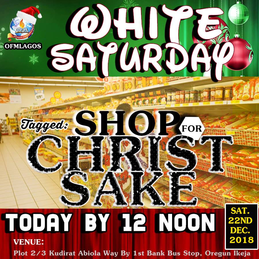 ofmlagos's tweet photo. THE FATHER'S VISION "TOUCH OF LOVE" (PROJECT 3:16)
SHOP FOR FREE AT OMEGA FIRE MINISTRIES LAGOS.
COME TODAY AND SHOP FOR CHRIST SAKE (CLOTHS SECTION)
#OFMLagos #Project316
#WithRevFidelisAyemoba
#MonthoftheEndTime
#TouchofLove
#WhiteSaturday #ShopforChristSake https://t.co/lI4IDaoodQ