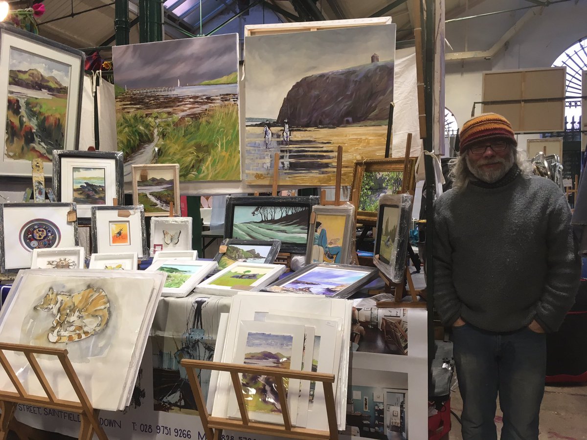 TopFloorArt's tweet photo. All set up at @StGeorgesBEL - @TopFloorArt #StephenMcClean  (Sat, Sun &amp; Christmas Eve morning). https://t.co/0zBN7ExW3V