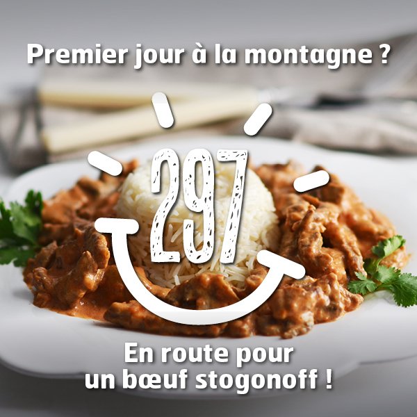 Premier jour à la neige, avant de décrocher une 1ère étoile, on mange vite un bœuf stogonoff ! #ski 🍽
bit.ly/2PZmF2q