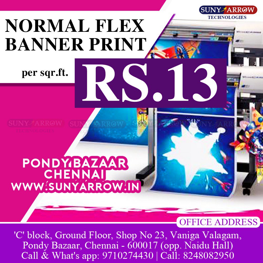 Sunyarrow V Twitter Normal Flex Banner Print Rs 13 Per Sqr Ft