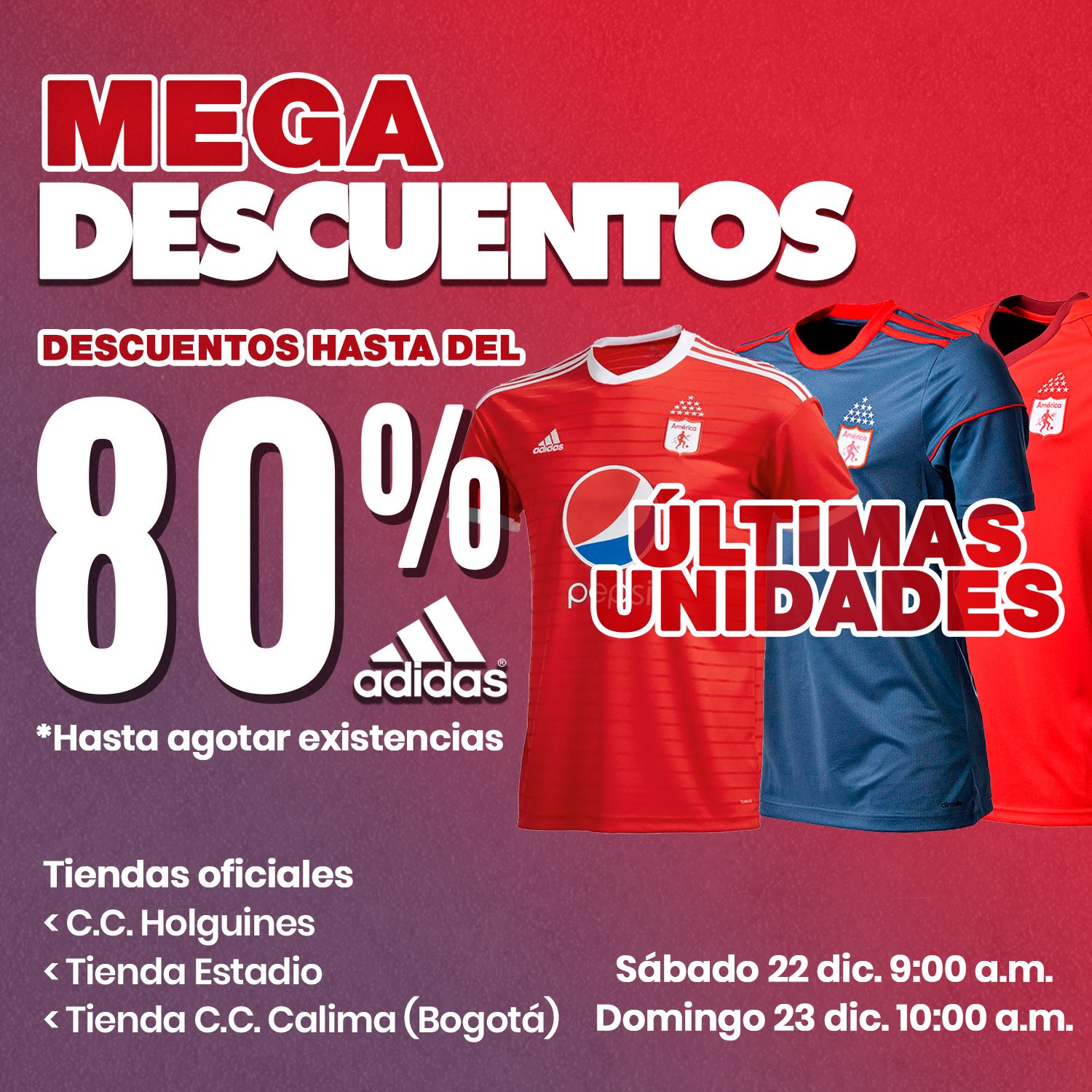 Personas con discapacidad auditiva Mula dignidad América de Cali on Twitter: "Aprovecha los descuentos en las últimas  unidades de productos adidas durante el sábado y el domingo en nuestras  tiendas oficiales de Cali y Bogotá. https://t.co/5Ux5UyhHS5" / Twitter