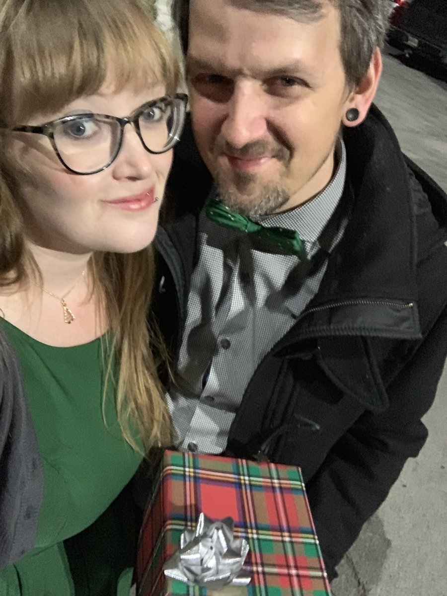 SixOhEightAM's tweet photo. Jamie and I had the opportunity to go out and get dressed up a bit for my company Christmas Party. She looked great and I tagged along! #nofilter #dontneedone https://t.co/cV9wyBTYKr