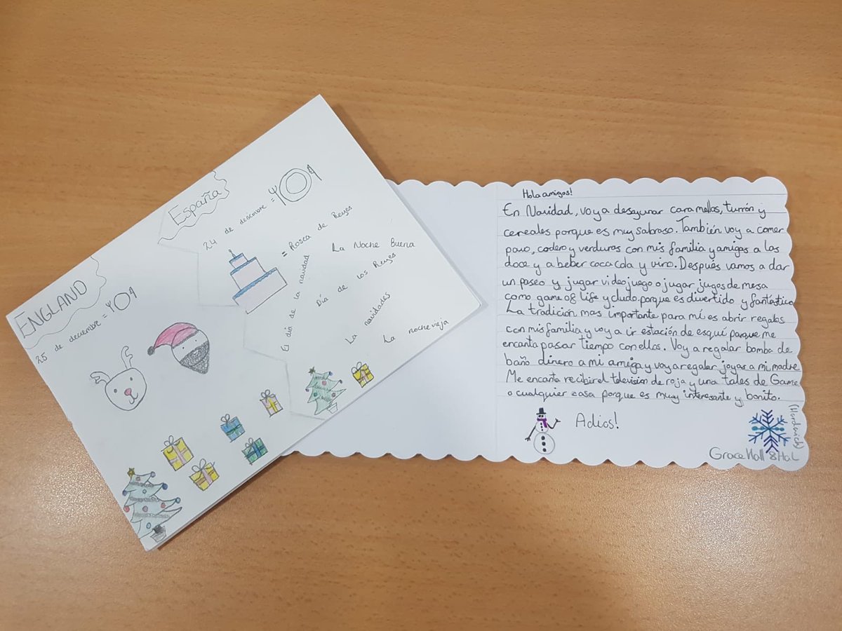 TLESMFL's tweet photo. Our partner school in Spain have received our Christmas cards from our competition. Here are some of their favourites! 🎄 🇪🇸 🇬🇧 #barresiones #feliznavidad https://t.co/0Mo50VobDv