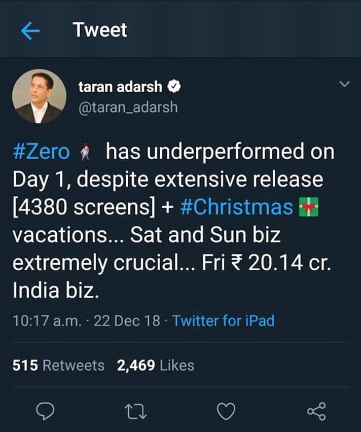 Vi_naldo's tweet photo. #Dabbang2 And #Dhoom3 on 21st December But Non-holiday Release For paisakhor @taran_adarsh
#Zero On 21st December But Holiday Release For this Dalla ๐ก
#ZeroFamilyEntertainer https://t.co/lwBFyjMcm5