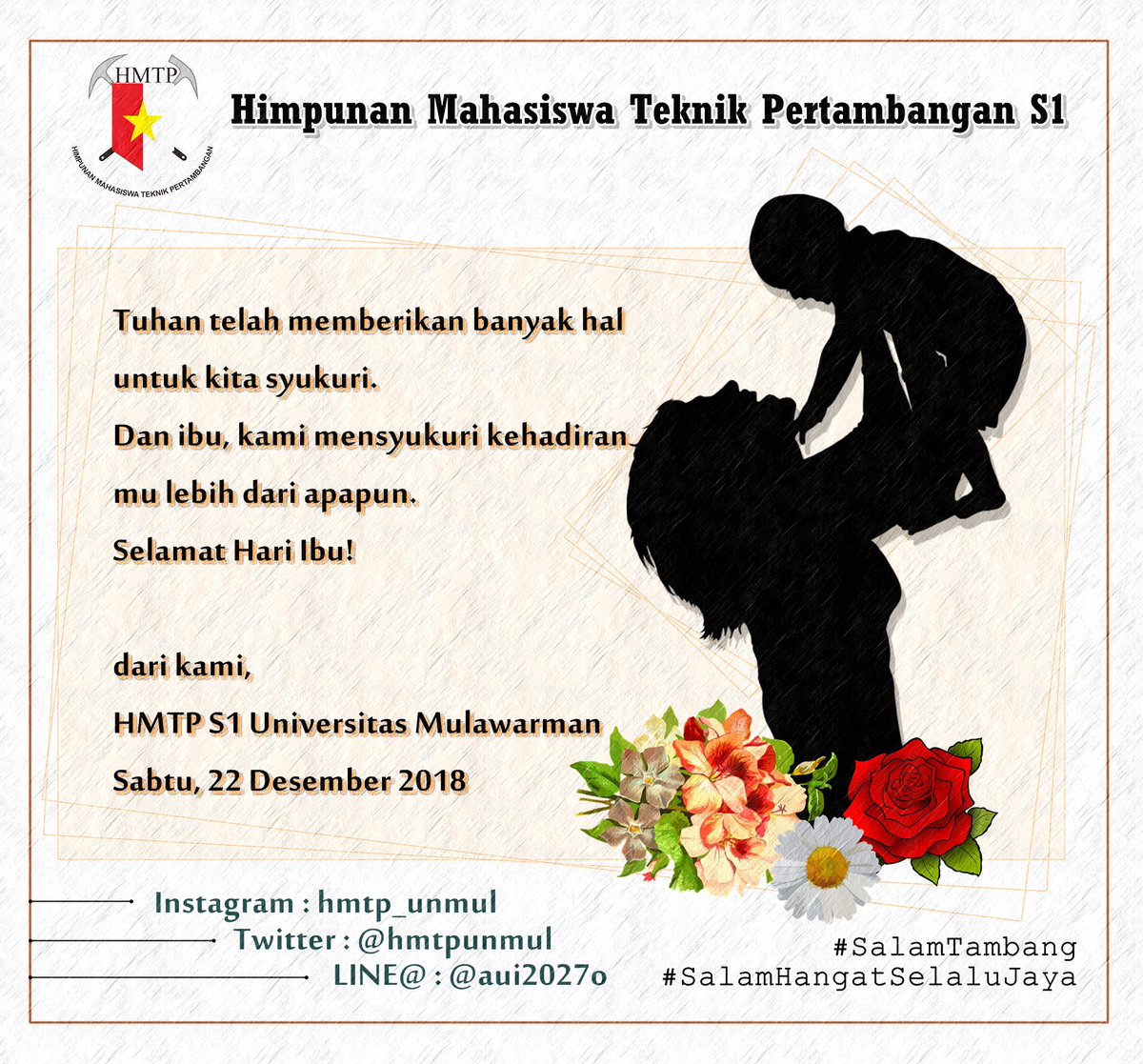 Salam Tambang! Kami ucapkan Selamat Hari Ibu untuk semua Ibu Indonesia.