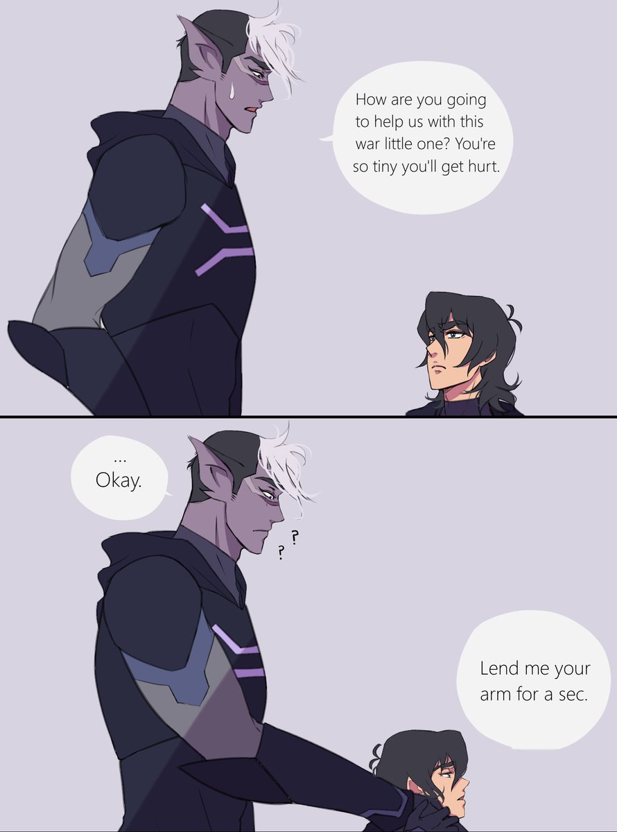applepieken's tweet photo. Can You guys believe that @Jotakorium personally came into my house and twisted my arm just so I'd draw their Shiro galra AU!? #sheith https://t.co/NFU8JOzfE6