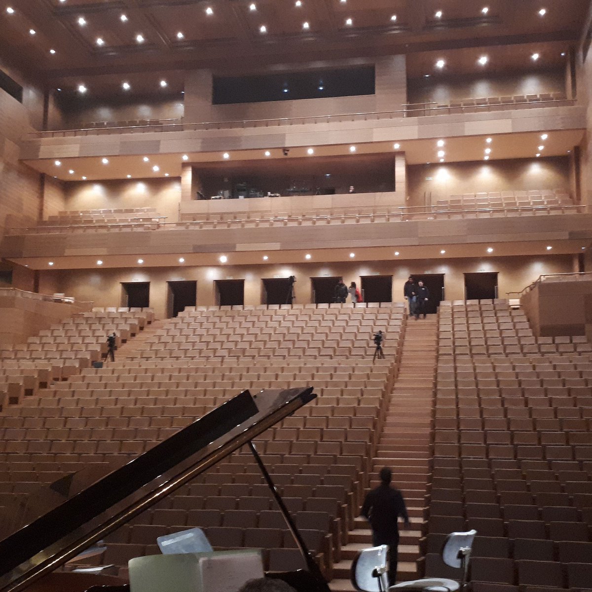Maravillosa sala del auditorio Miguel Delibes de Valladolid me espera está noche para hacer el concierto familiar de Navidad Harembee 2018.