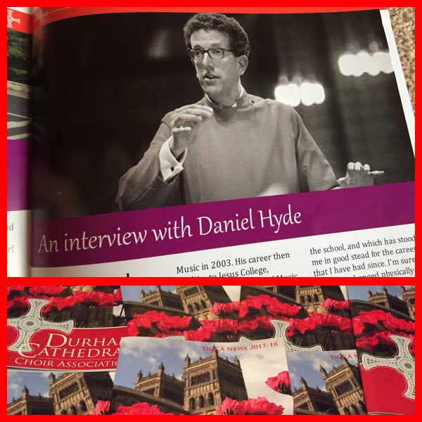 We hope our members have enjoyed reading our latest #DCCA Annual News! Highlights include an interview with @danielhydeorgan in which he reflects on his time @durhamcathedral If you are not yet a member, and would like a copy of this, why not consider joining the association?