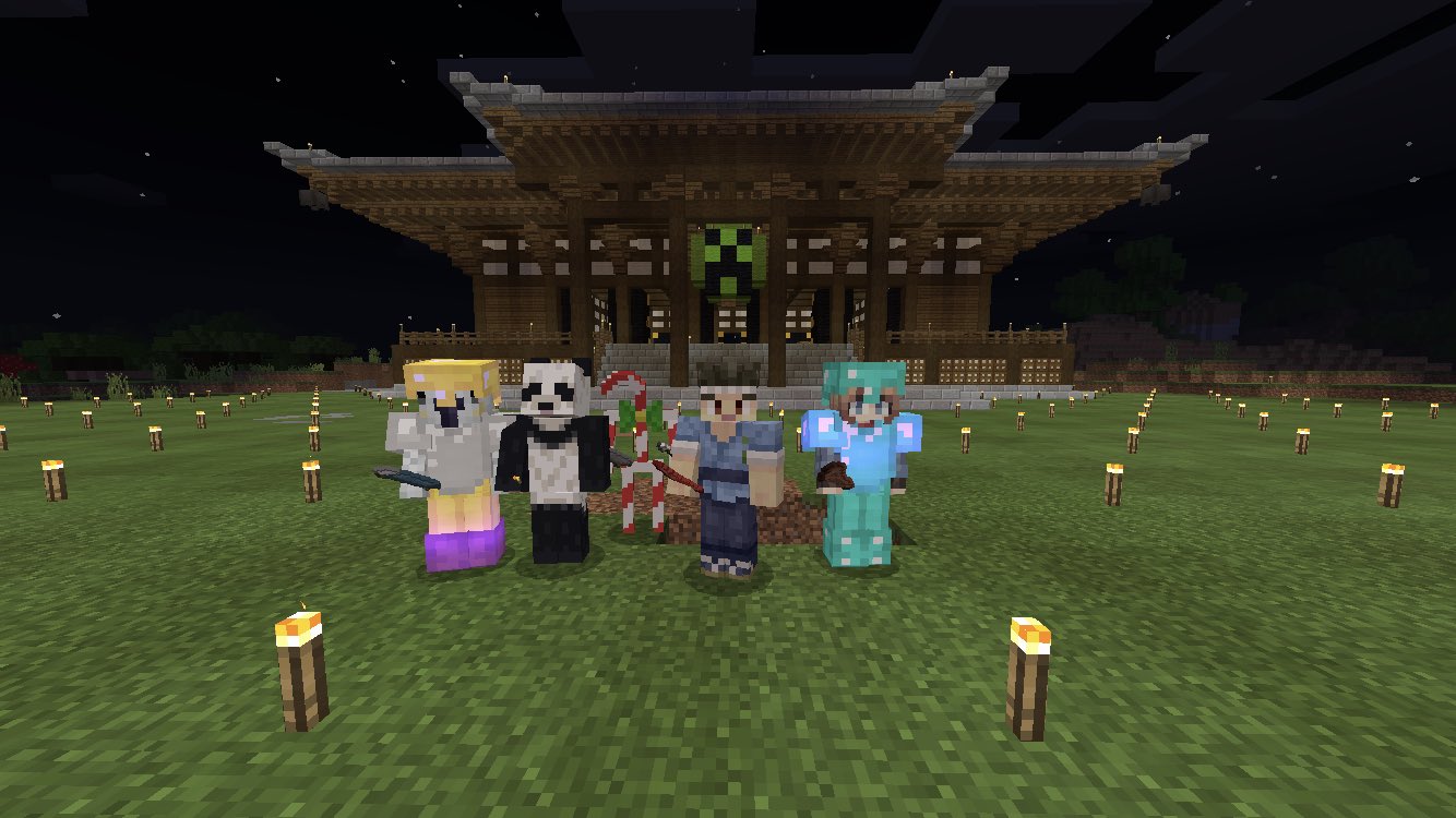 竹和 マイクラ和風建築 報告 マインクラフト統合版マルチ 海鯖 に参加し 浅草寺の本堂をモチーフにした お寺 を作らせて頂きました 普段はクリエイティブの僕ですが 皆さんと協力してサバイバルで建築しました W 大変でしたが 無事に