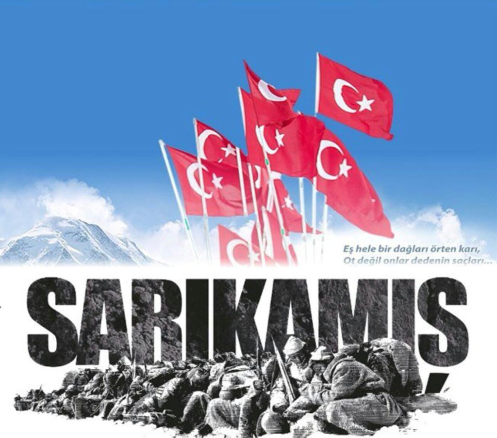Eş hele bir dağları örten karı:
Ot değil onlar, dedenin saçları!
Dinle: şehid sesleridir rüzgârı! 
~Mehmet Akif Ersoy
  #Sarıkamış Harekatı'nın 104. yılında şehitlerimizi saygı ve minnetle anıyoruz.